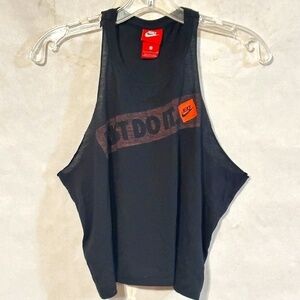 Nike Men’s Black Graphic Tank Top - 'Just Do It'